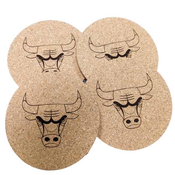 Chicago Bulls Cork Coasters