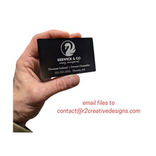 Engraved Business Cards with Custom QR Code