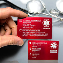 Engraved ICE Emergency Card