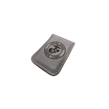 Gray Engraved Faux Leather Money Clip