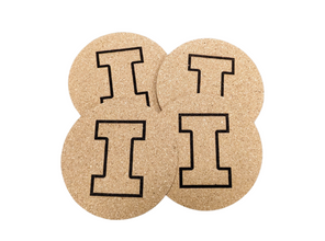 University of Illinois Illini Cork Coaster Set