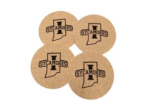 Indiana State Sycamores Cork Coaster Set