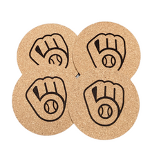 Milwaukee Brewers Cork Coaster Set