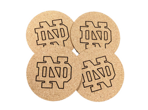 Notre Dame Fighting Irish Cork Coaster Set