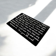 Engraved Metal Quote Card Love