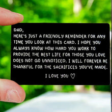 Engraved Quote Card for Dad