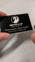 Engraved Business Cards with Custom QR Code