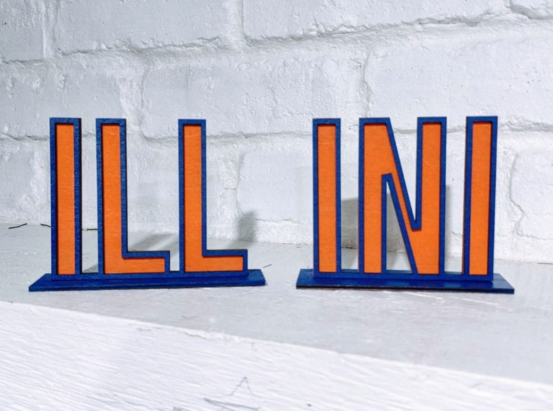 ILL-INI University of Illinois Shelf Sign - R2 Creative Designs