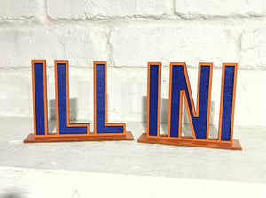 Fighting Illini Shelf Sign - R2 Creative Designs