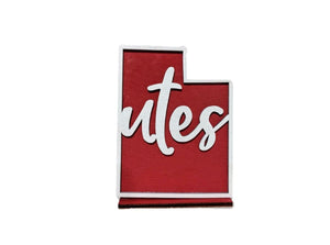 Utah Utes Shelf Sign - R2 Creative Designs