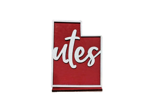 Utah Utes Shelf Sign - R2 Creative Designs