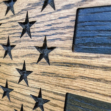 Carved Oak USA Flag - R2 Creative Designs