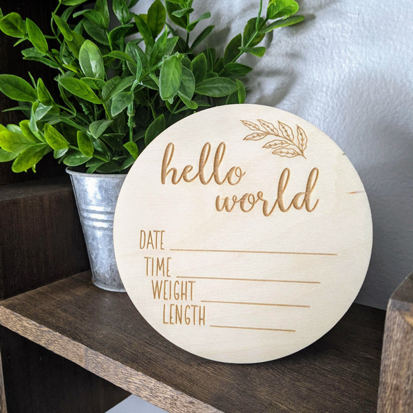 Newborn Hello World Round - R2 Creative Designs